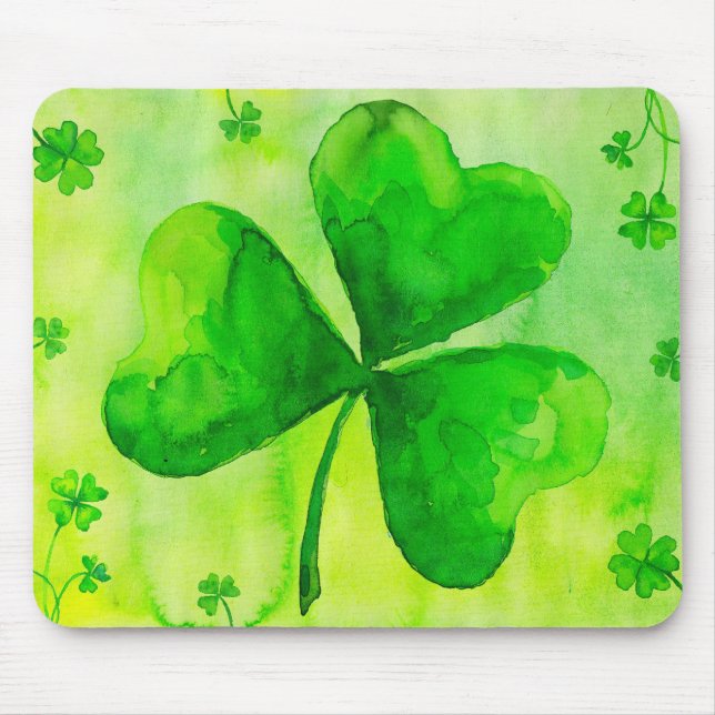 Aquarelleklövermousepad Musmatta (Framsidan)