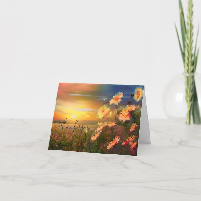 Aquarellprästkragar vid solnedgång kan anpassas kort (Framsida)