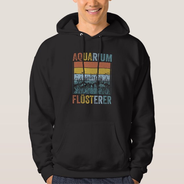 Aquarian aquarium whisper vintage retro hoodie (Framsida)