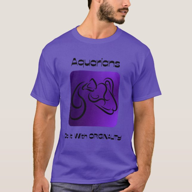 Aquarianer gör det med ursprungsbeteckning t shirt (Framsida)