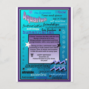 AQUARIIUS BIRTHDAY VYKORT