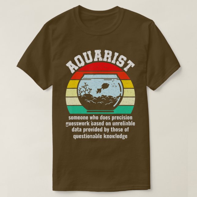 Aquarist Funny Definition Fishkeeping Fishkeeper A T Shirt (Design framsida)
