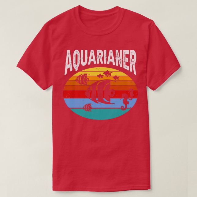 Aquarist Gift Aquarium Fish Tank T Shirt (Design framsida)