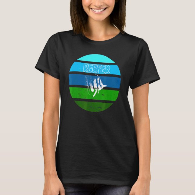 Aquarist Reef Copperband Butterfly Marine Reefer F T Shirt (Framsida)