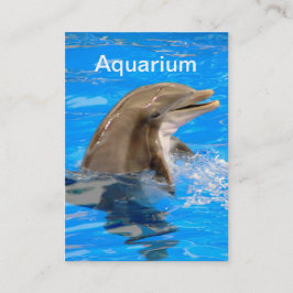 Aquarium-Affärskort med delfiner Visitkort