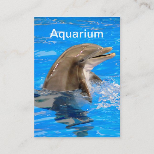 Aquarium-Affärskort med delfiner Visitkort (Framsida)