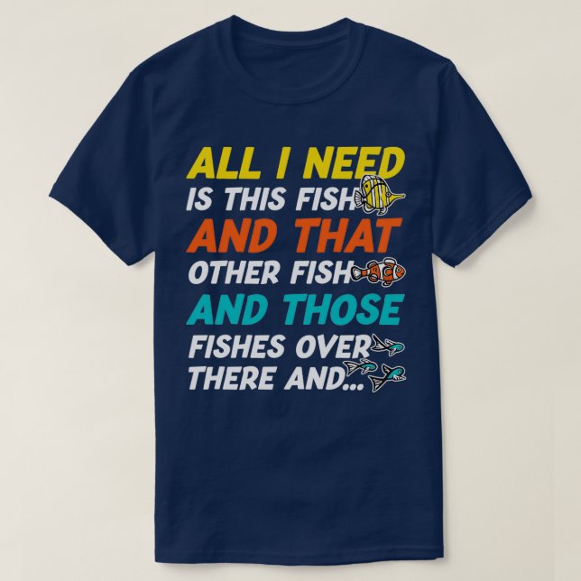 Aquarium Älskare 2 T Shirt (Design framsida)