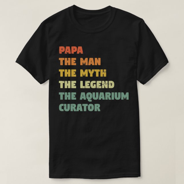 Aquarium Curator Funny Gift för honom Aquarium Cur T Shirt (Design framsida)
