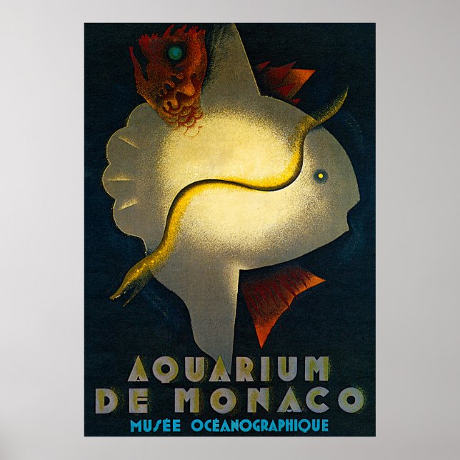 Aquarium de Monaco Advertising Poster (Framsidan)