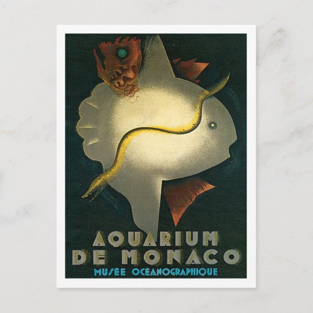 Aquarium De Monaco Musee Oceanographique Art Vykort (Framsida)