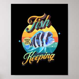 Aquarium Fish Keeping Frontosa Cichlid 1970-talet Poster