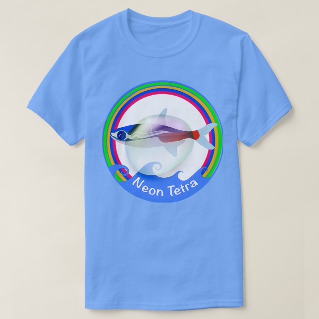 Aquarium Fish Neon Tetra T Shirt (Design framsida)