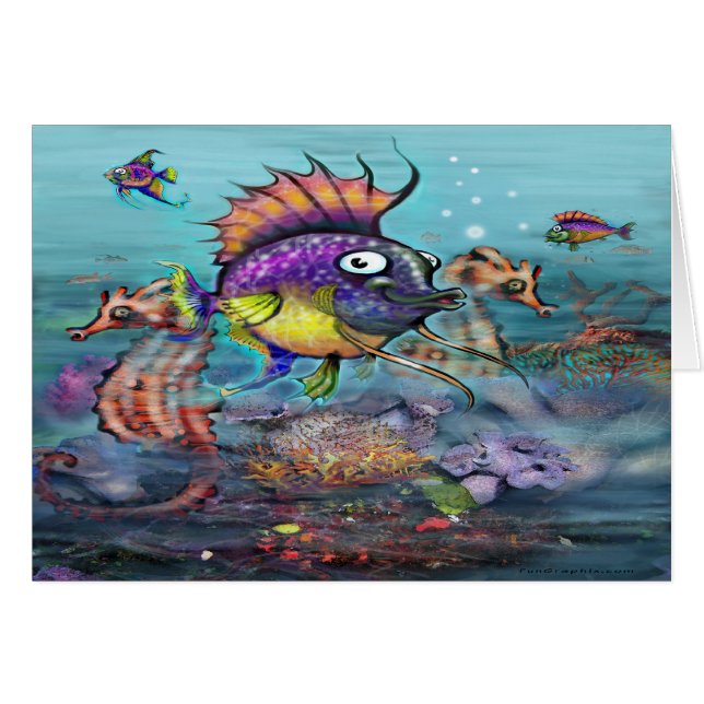 Aquarium Hälsningskort (Framsidan Horizontal)