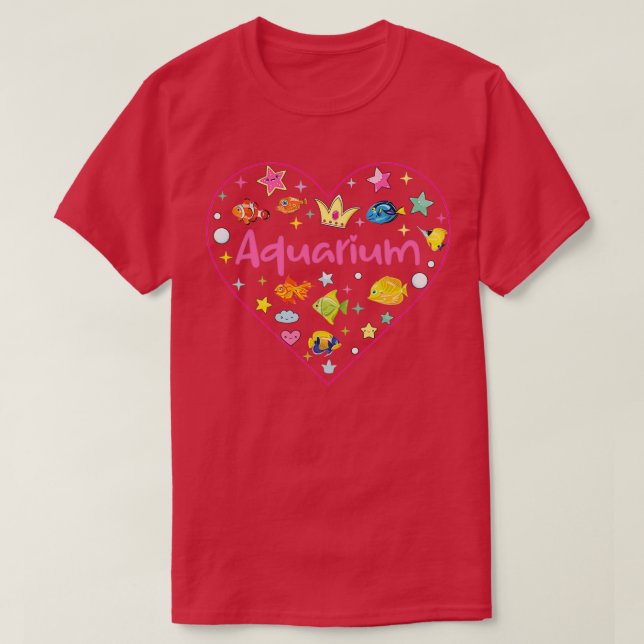 Aquarium Heart T Shirt (Design framsida)
