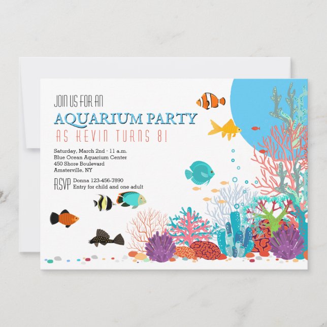 Aquarium-inbjudan Inbjudningar (Framsida)