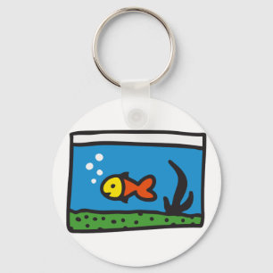 Aquarium mit Fisch Nyckelring