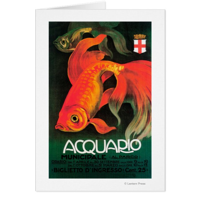 Aquarium & Municipal Park Promotional Poster Hälsningskort (Framsidan)