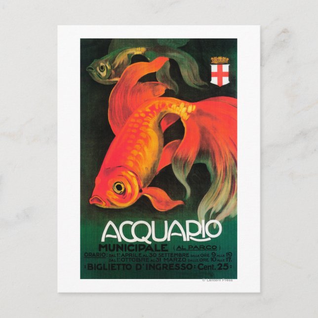 Aquarium & Municipal Park Promotional Poster Vykort (Framsida)