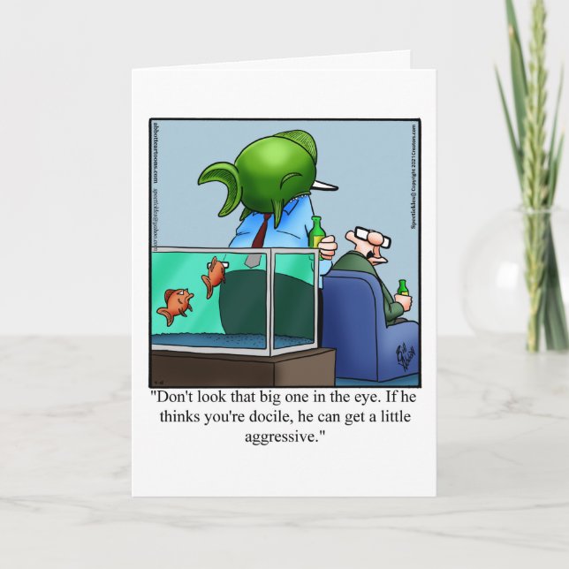 Aquarium Owner's Humor Blank Greeting Card Kort (Framsida)