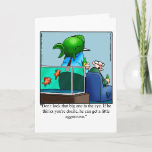 Aquarium Owner's Humor Blank Greeting Card Kort