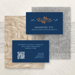 Aquarium Pond Fish Pet Store Visitkort