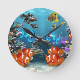 Aquarium Sea Rund Klocka