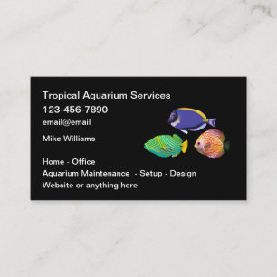 Aquarium Service Marine Biolog Visitkort