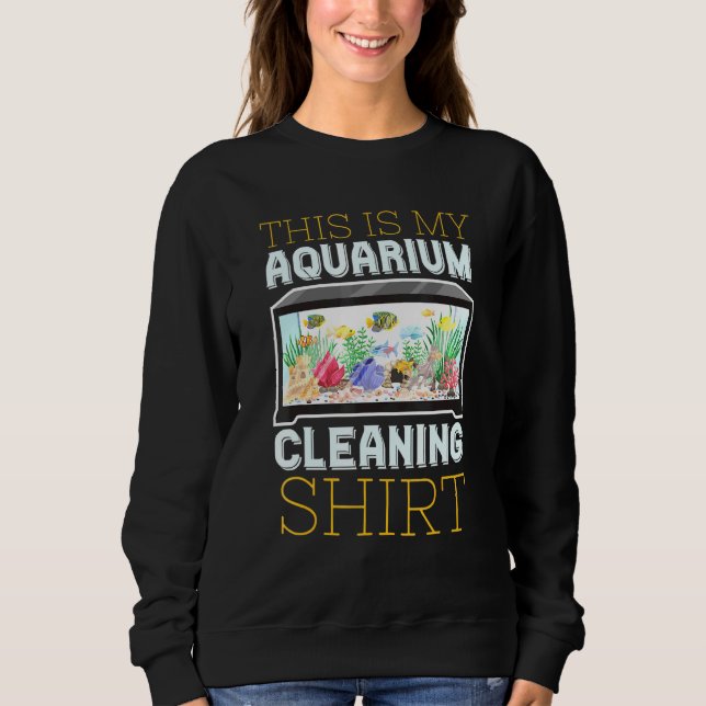 Aquarium Städning för fisksnärdar T Shirt (Framsida)
