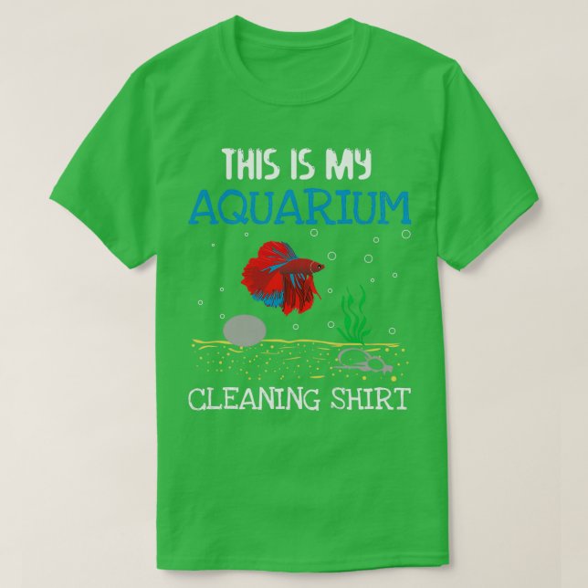 Aquarium Städning Shirt T Shirt (Design framsida)
