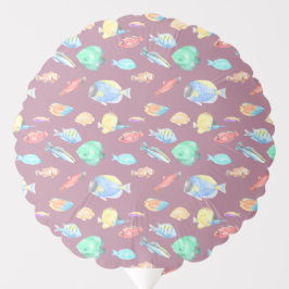 Aquarium - vatten färg fisk mönster - lätt lila