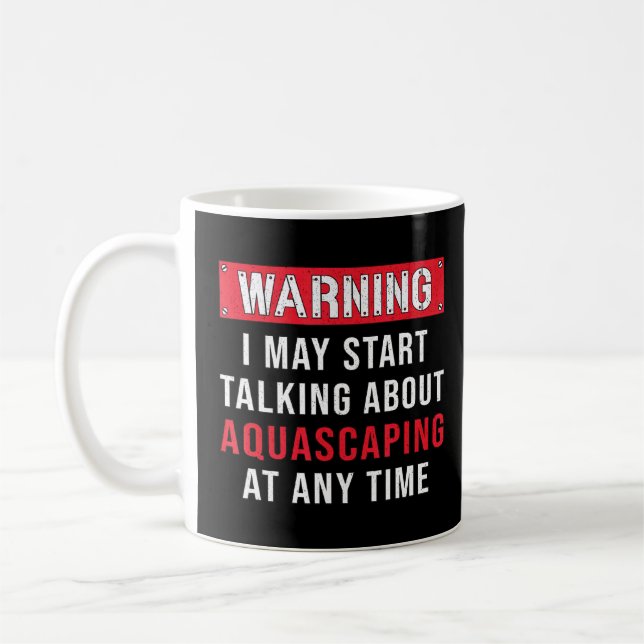 Aquarium Warning Aquascaping Fish Keeper Aquarist Kaffemugg (Vänster)