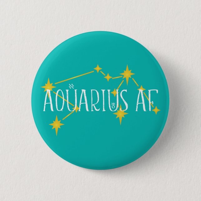 AQUARIUS AF med konstellationssymboler Uranus och  Knapp (Framsida)
