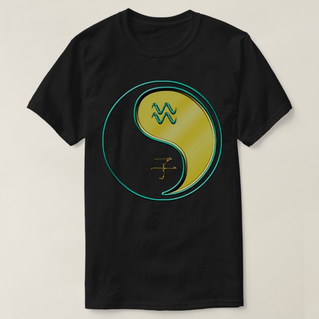 Aquarius amp Råtta Yang Metall T Shirt (Design framsida)