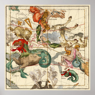 Aquarius, Andromeda, Pegasus, Phoenix m.fl. Poster