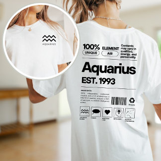 Aquarius Anpassningsbar Zodiac Astrology Birthday  T Shirt