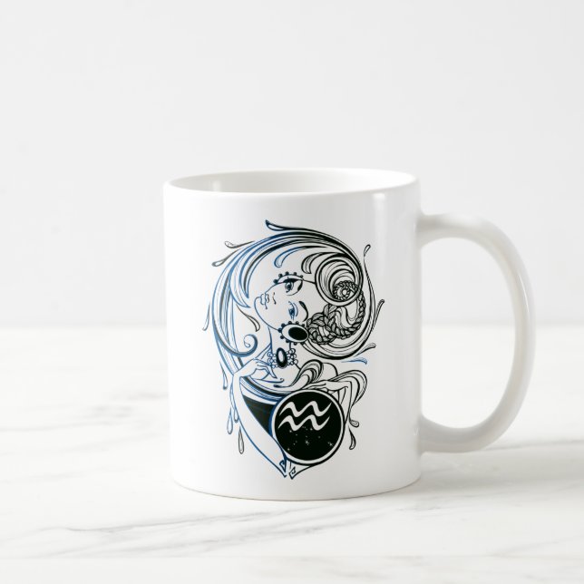 Aquarius Art Deco Dam Kaffemugg (Höger)