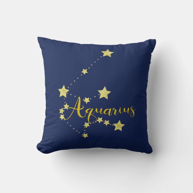 Aquarius Astrology med Stars konstellation Kudde (Framsida)