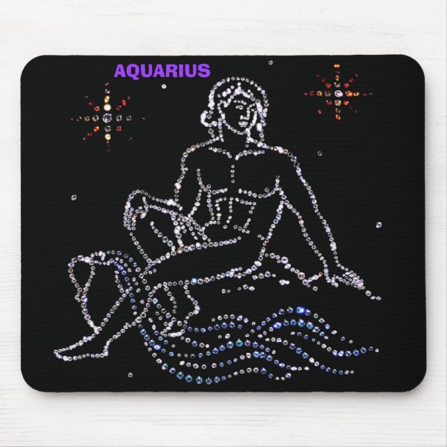 Aquarius Astrology Mousepad Musmatta (Framsidan)