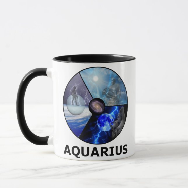 Aquarius - Astrology Mug Mugg (Vänster)