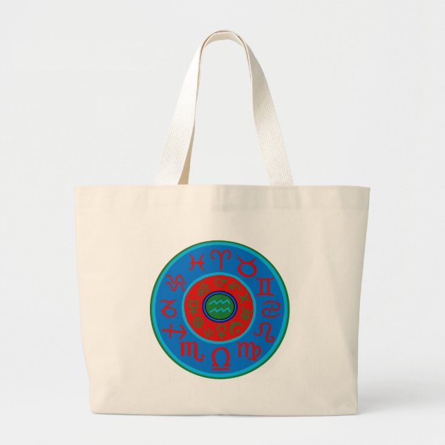Aquarius Astrology Zodiac Jumbo Tygkasse (Framsidan)