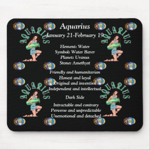Aquarius Birth Sign Zodiac Mouse Pad Musmatta