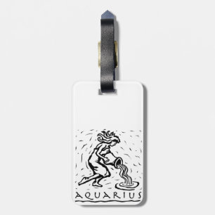 Aquarius Birthday År Astrological Zodiac-tecken Bagagebricka