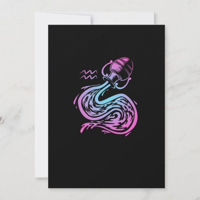 Aquarius Birthday Gift Zodiac Sign Costume Inbjudningar (Framsida)