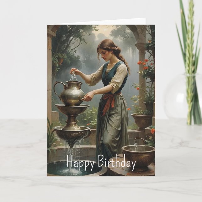 Aquarius Birthday Kort (Framsida)