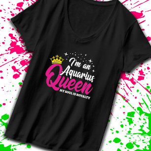 Aquarius Birthday Queen Astrology januari februari T Shirt