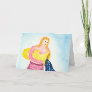 Aquarius Blue Zodiac Symbol Birthday Kort