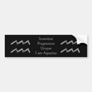Aquarius Bumper Sticker Bildekal