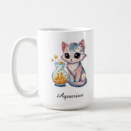 Aquarius Celestial Zodiac Mugg - Rosa Vattumannen