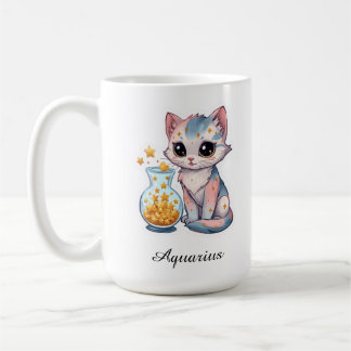 Aquarius Celestial Zodiac Mugg - Rosa Vattumannen