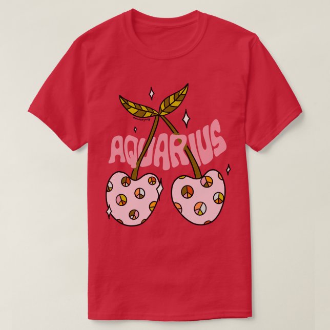 Aquarius Cherries T Shirt (Design framsida)